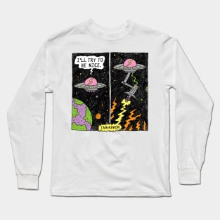 Be Nice UFO Long Sleeve T-Shirt